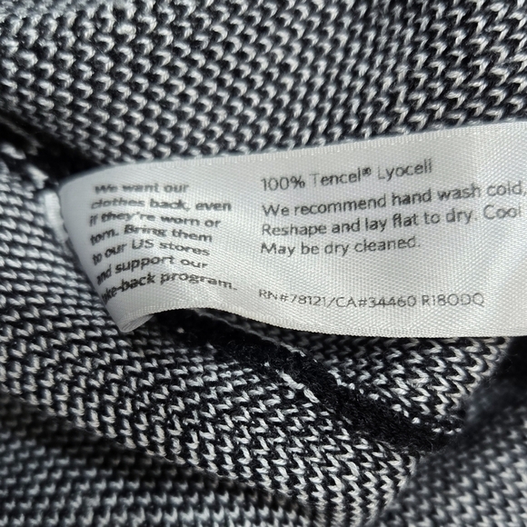 Eileen Fisher Black White Tencel Lyocell Boxy Knit Short Sleeve Top Lagenlook - Picture 9 of 9